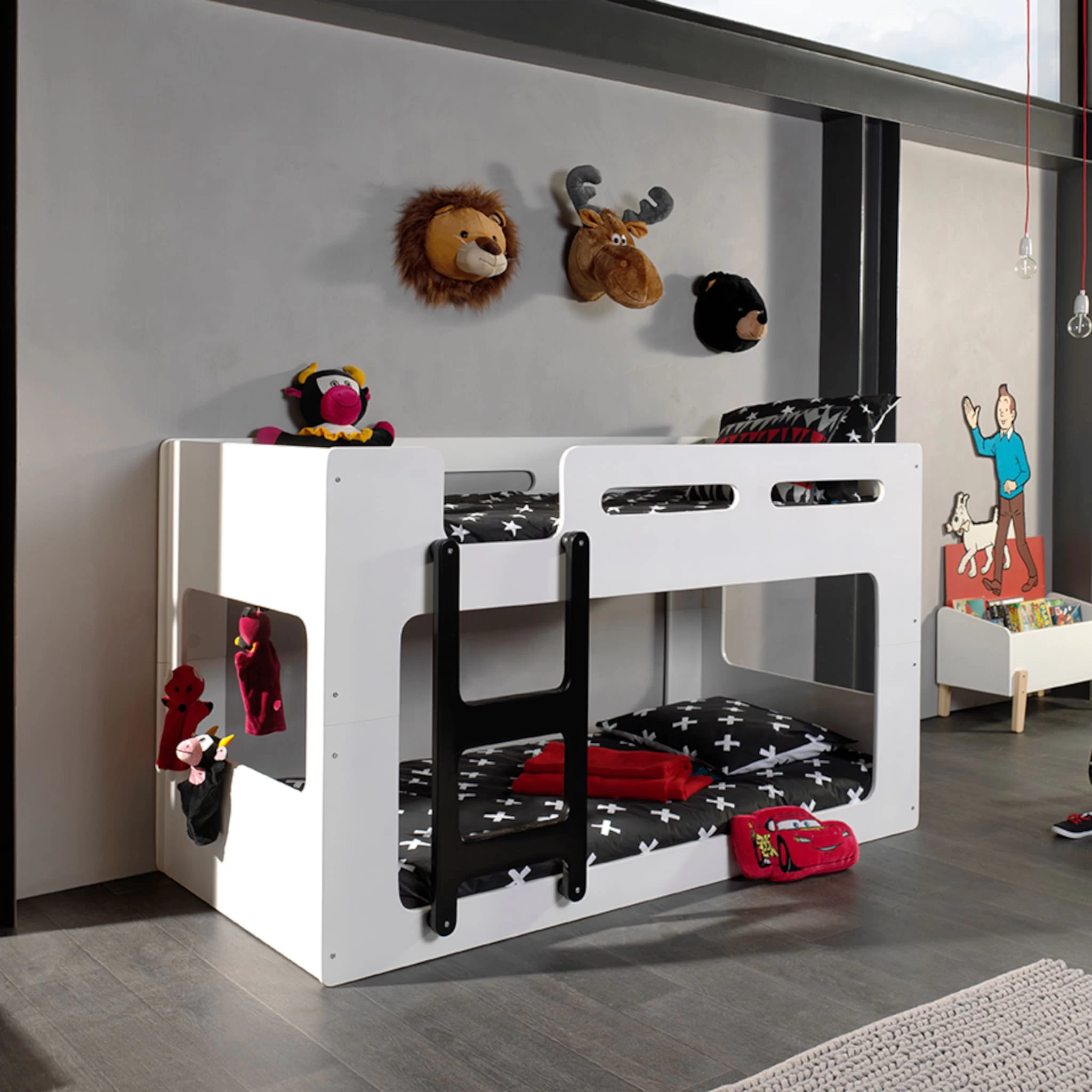 Lit Superposé Enfant Blanc Laqué 90x200 - Terre De Nuit – Image 2