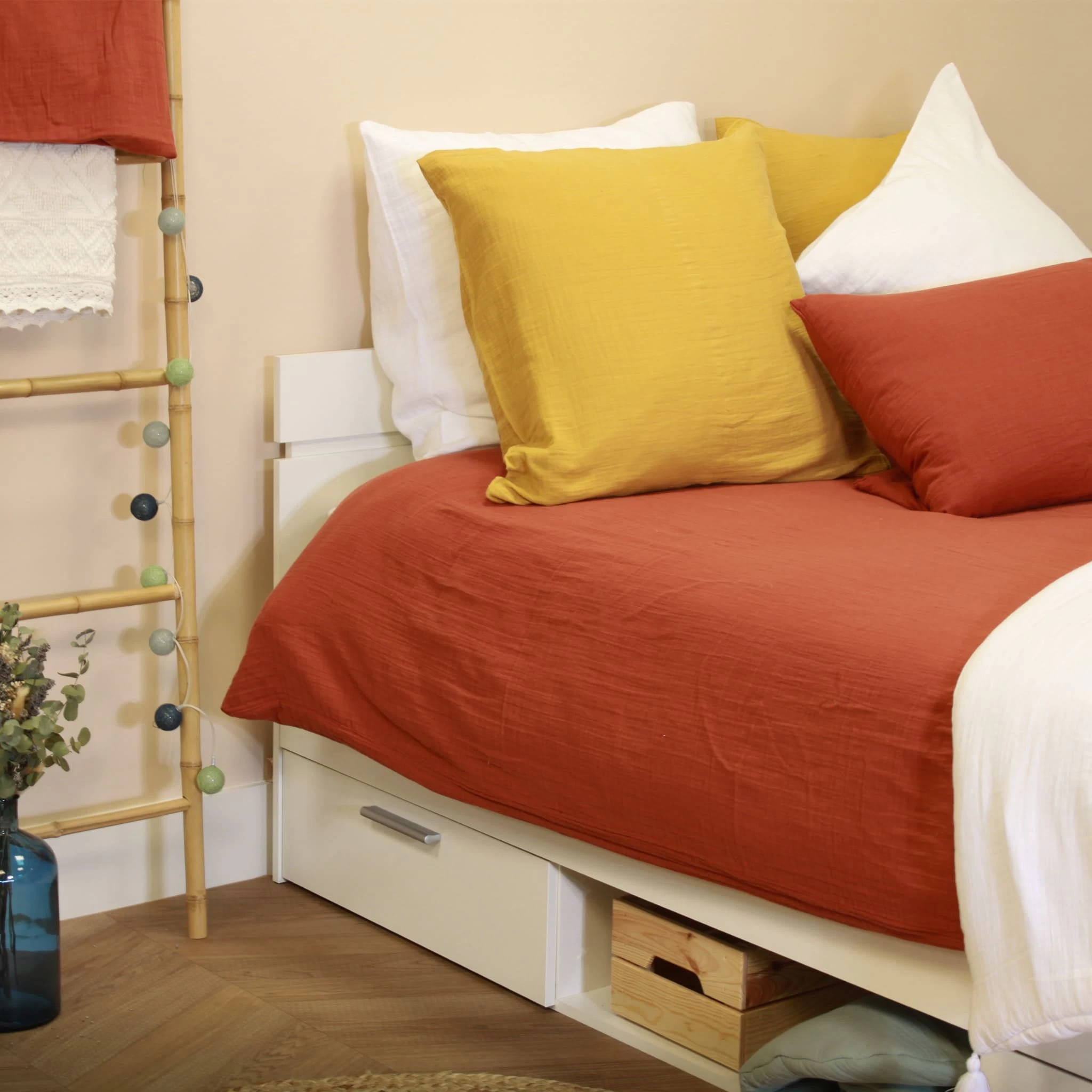 Lit Tiroirs Blanc Perle – Image 7