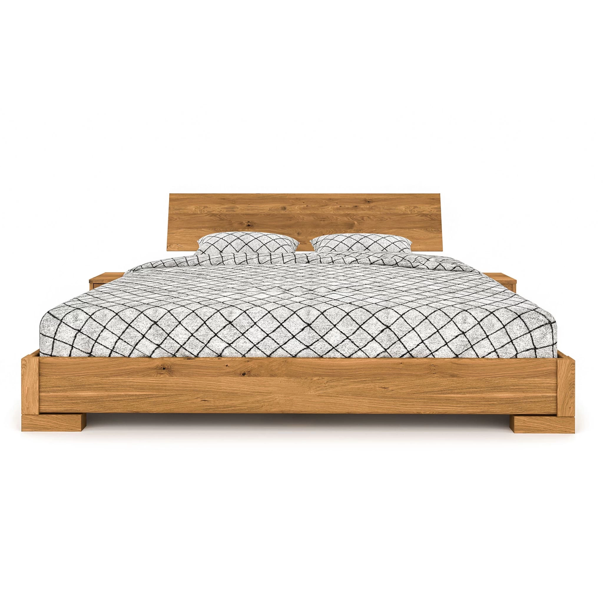 Lit Avec Tête De Lit Intégrée En Chêne Massif Clair - LT36007 – Image 3