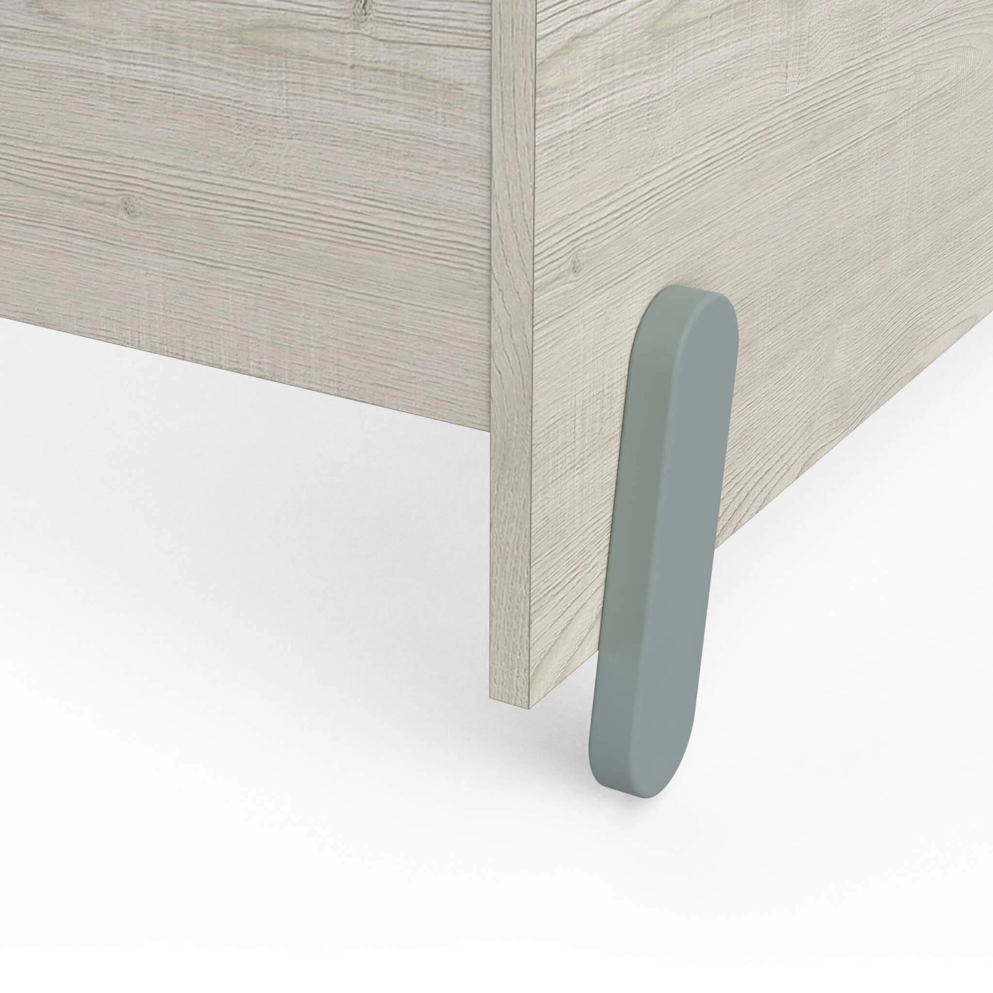 Lit Extensible Enfant En Bois Couleur ChĂȘne Topanga Et Vert De Gris 90x190/200 - LI217 â Image 7