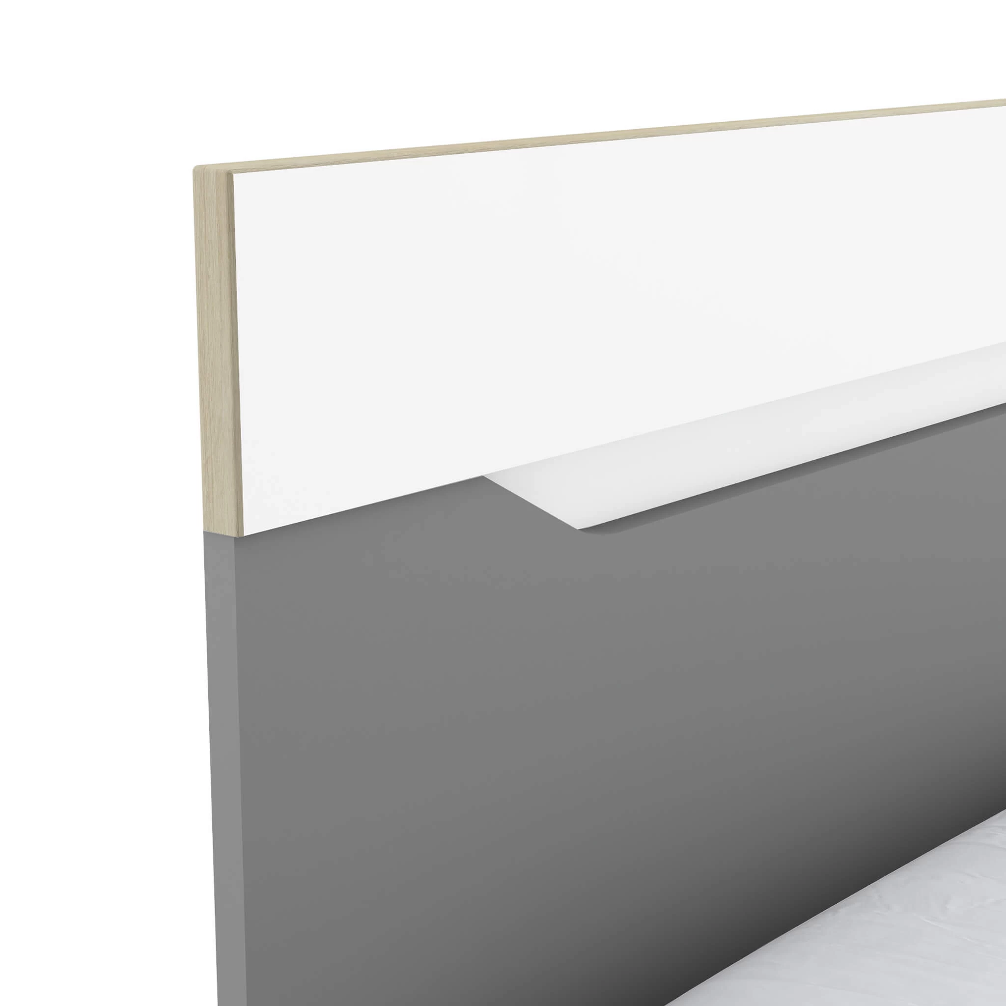 Lit Extensible Enfant En Bois Blanc Et Gris 90x190/200 - LI211 – Image 6