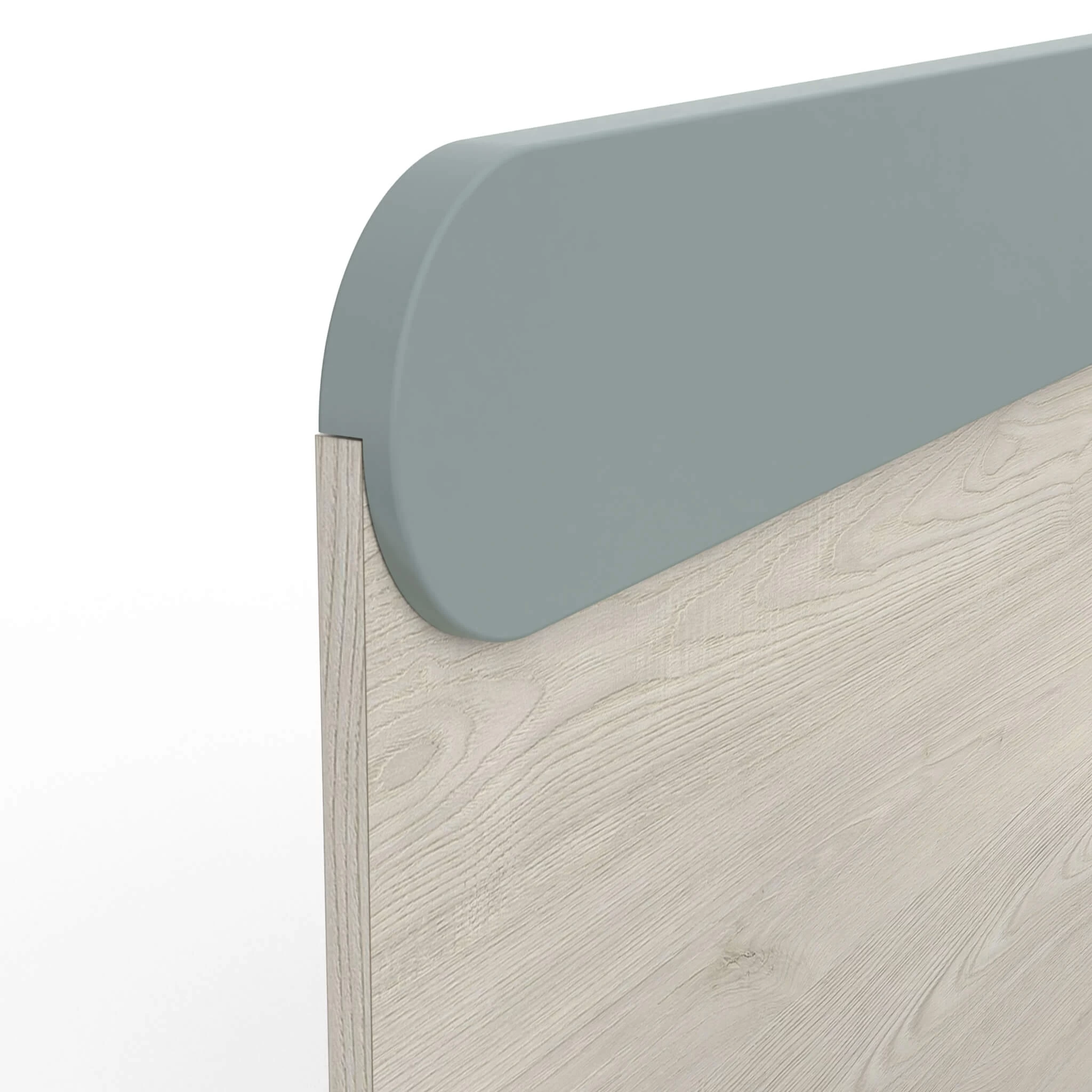 Lit Extensible Enfant En Bois Couleur ChĂȘne Topanga Et Vert De Gris 90x190/200 - LI217 â Image 6