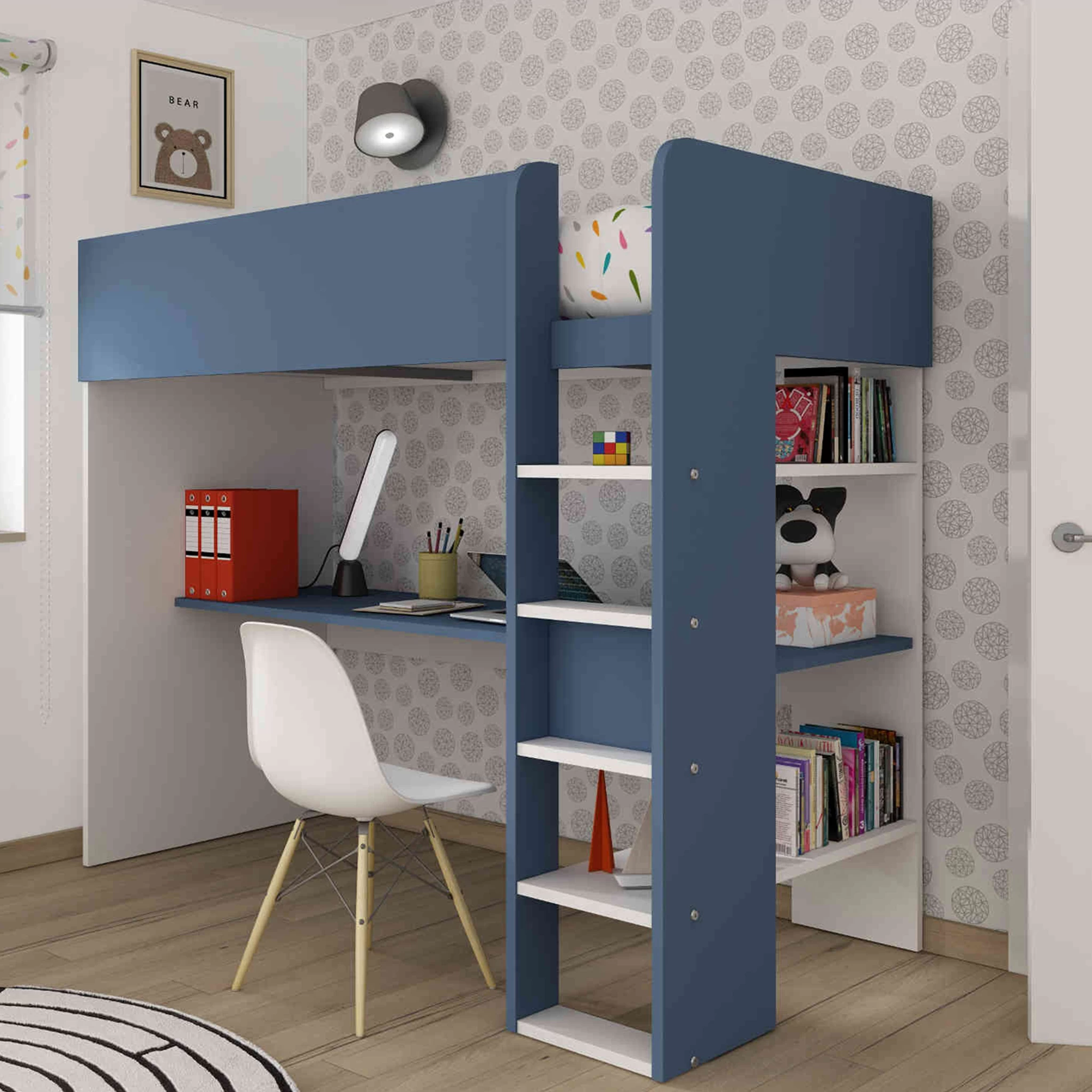 Lit Enfant Mezzanine 90x200 En Bois - LT9013 – Image 2