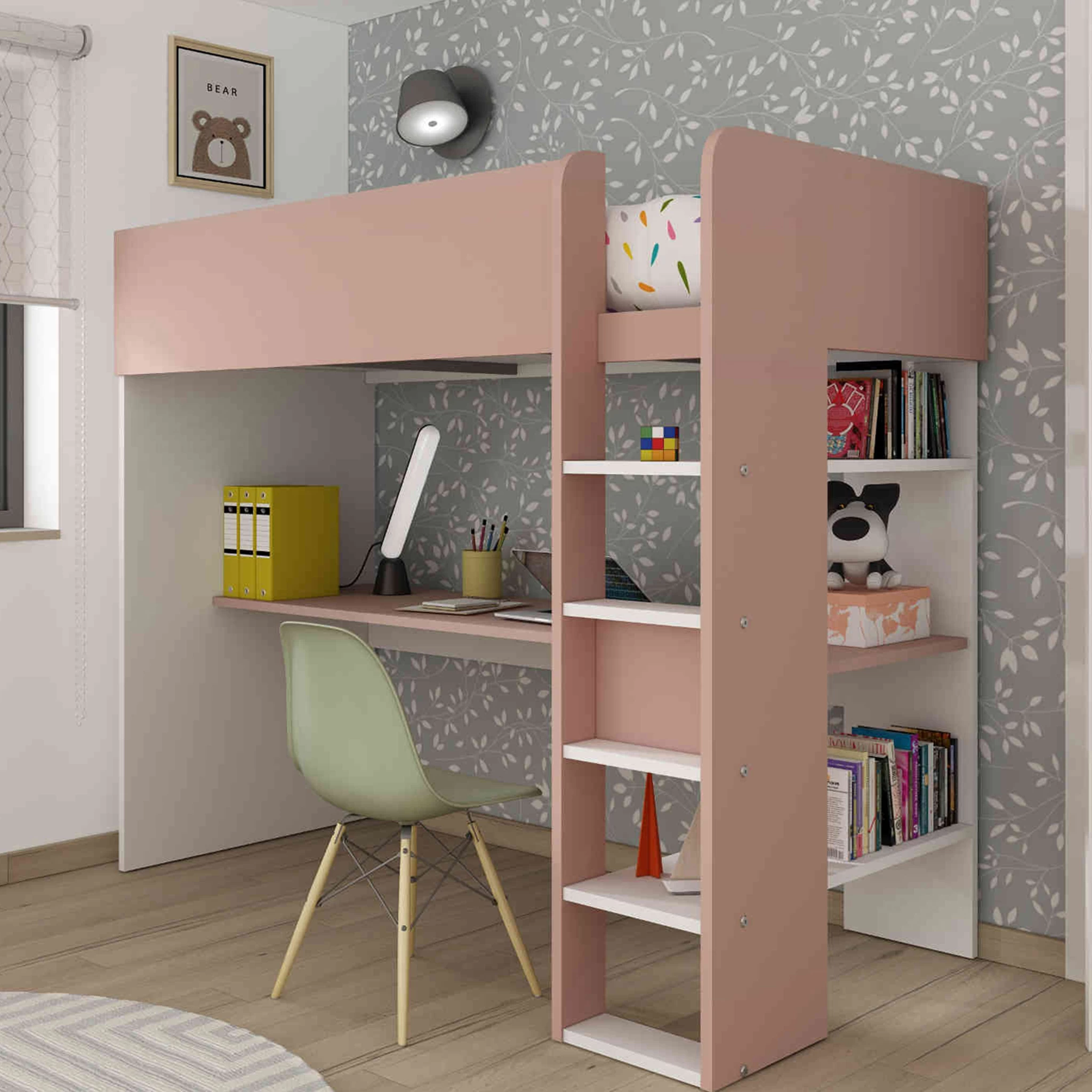 Lit Enfant Mezzanine 90x200 En Bois - LT9013 – Image 4