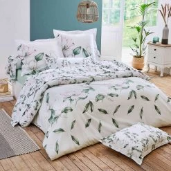 Parure De Lit Percale Magnolia Blanc - Tradilinge