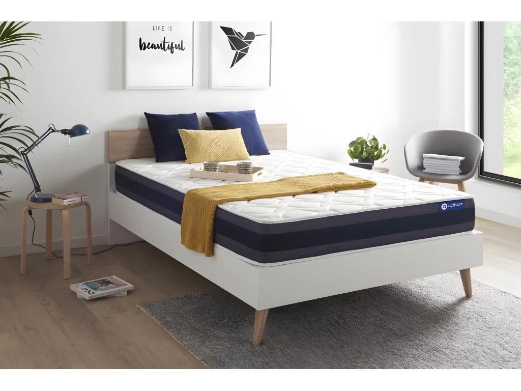 Matelas Latex+Mémoire De Forme ACTILATEX MORPHO 140x200 Maxi épaisseur 5zones De Confort