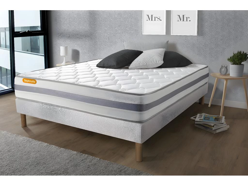 Matelas Ressorts Ensachés 140x190 Memo Spring 3 Zones De Confort MAXI épaisseur