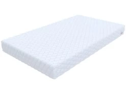 Matelas Enfant BURGOSS 90x200 En Mousse HR - Mi Ferme - Epaisseur 12 Cm Blanc