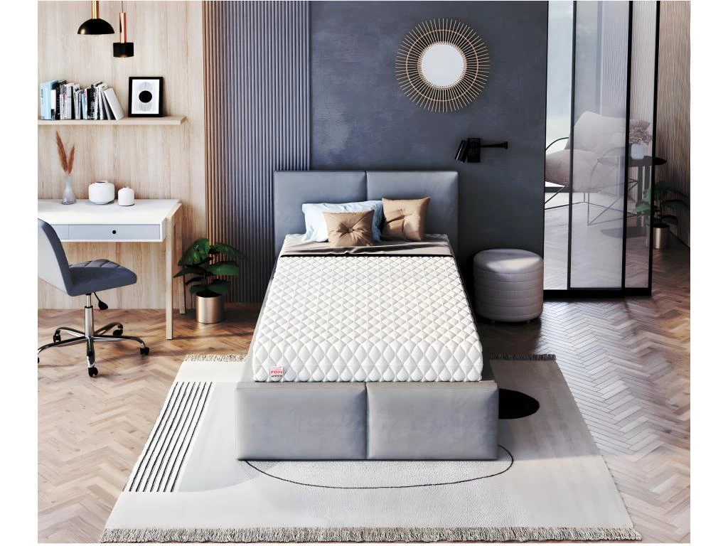 Matelas Enfant BURGOSS 90x200 En Mousse HR - Mi Ferme - Epaisseur 12 Cm Blanc – Image 2