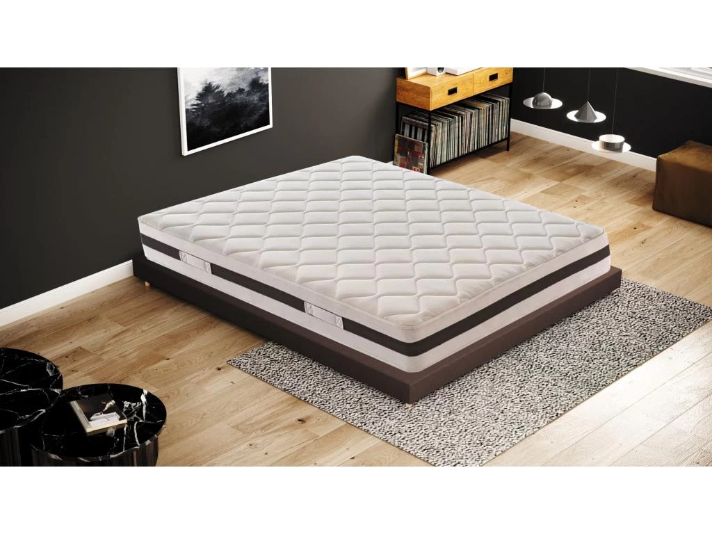 Matelas 900 Ressorts Ensachés Et Mousse Mémoire 9 Zones De Confort Hauteur 22 Cm 140x200 Cm