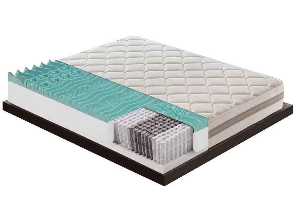 Matelas 900 Ressorts Ensachés Et Mousse Mémoire 9 Zones De Confort Hauteur 22 Cm 140x200 Cm – Image 2