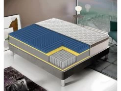 Matelas Ressorts Ensachés 1600 - Housse Anatomique - 7 Zones De Confort 160x200 Cm