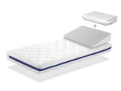 Pack Matelas HERMES 60x120 Epaisseur 11 Cm + Plan Incline 15º + Protege Matelas 60x120cm