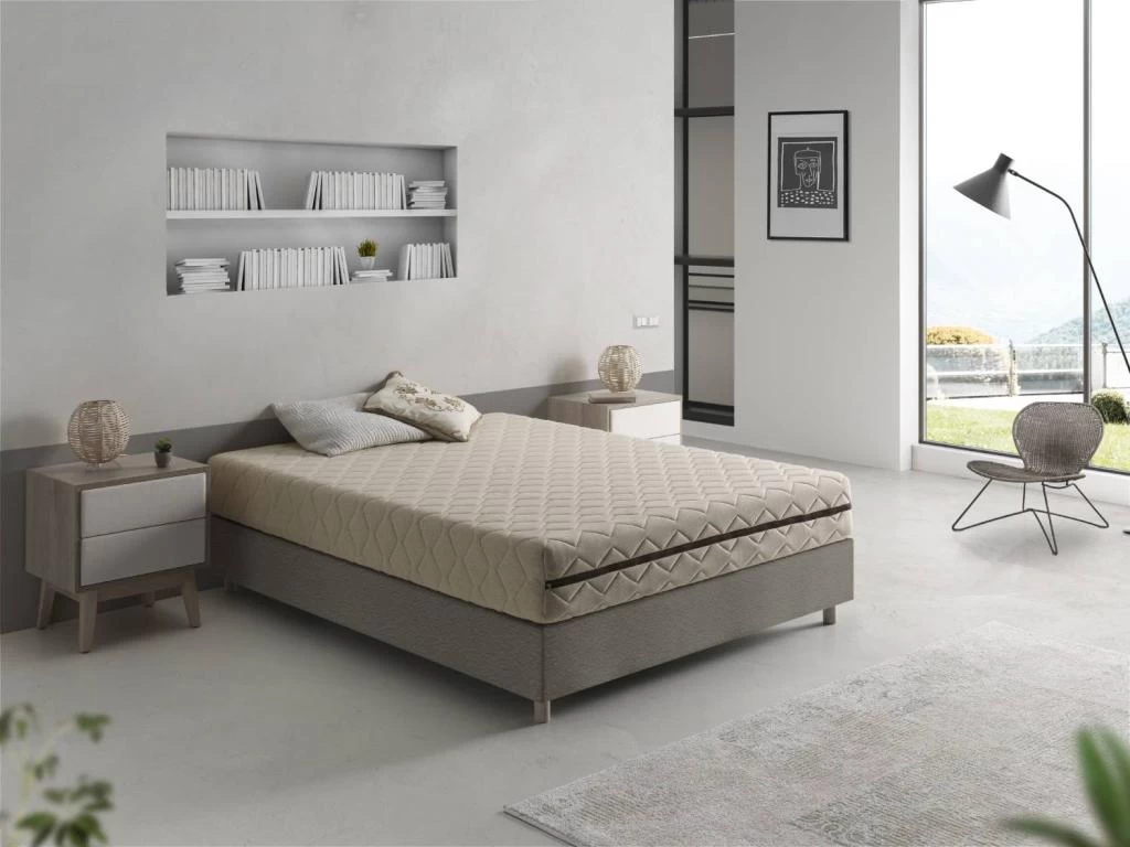 Matelas Naturel 80X190 ORGANIC FLORA, Épaisseur 25 CM, 100% Coton Et Lin, Relaxation Musculaire, Dehoussable – Image 2