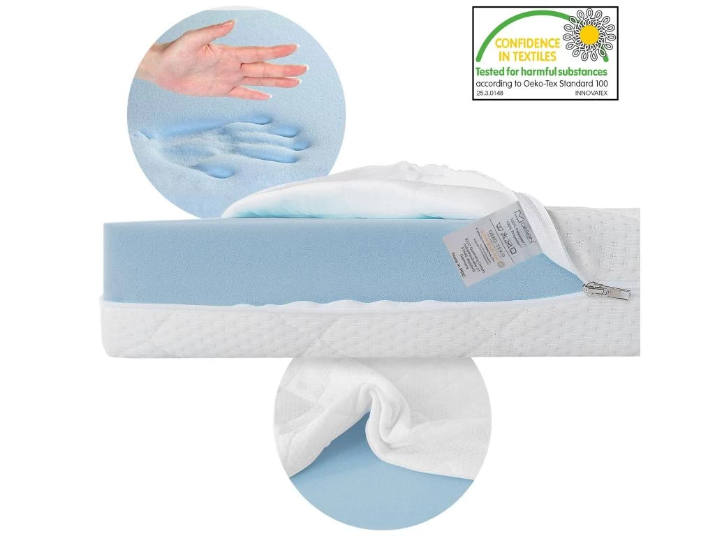 Matelas En Mousse Froide Oeko-Tex 120x60 Cm Déhoussable Lavable Et Respirant ML-DESIGN – Image 4