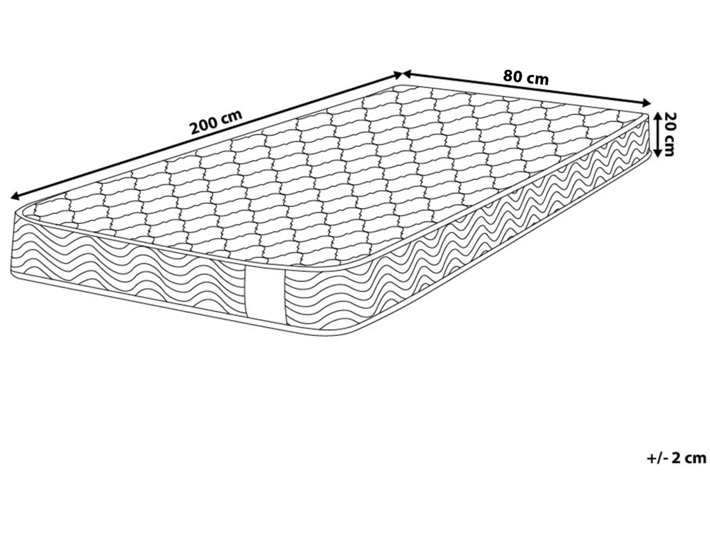 Matelas à Ressorts Ensachés équilibré 80 X 200 Cm BLISS – Image 4