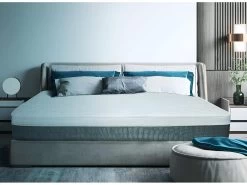 Matelas Double King Size 180x200 Mémoire De Forme Made In Italy Epais 20cm Orthopédique Anti Bactéries