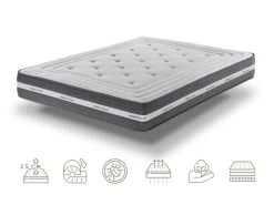 Matelas Haute Gamme Ergonomique à Mémoire De Forme 25 Cm - Excellent Indépendance De Couchage. Oeko-Tex® DELUXE 4D 150X190