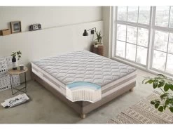 Matelas à 800 Ressorts Ensachés - Hauteur 25 Cm - 9 Zones De Confort Modèle Relax 140x190 Cm