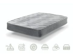 Matelas 140X190 Ressorts Ensachés ViscoGel-Grafeno Plus|effet Relax, 13 Zones De Confort Et Soutien Lombaire