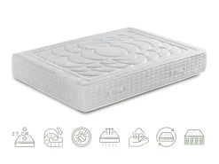 Matelas Paris Relax 7 Zones à Ressorts Ensachés Et Mémoire De Forme 27 CM 150X190