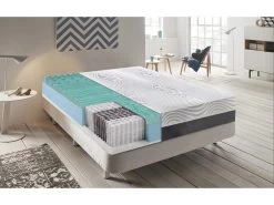 Matelas à Ressorts Ensachés - Mémoire De Forme - à 9 Zones Avec Revêtement Amovible Modèle Bacio 140x190 Cm