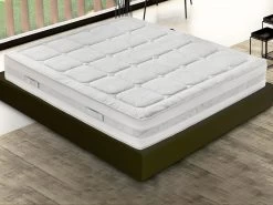 Matelas à Mémoire De Forme - Hauteur 29 Cm - Mousse Mémoire 5 Cm – Housse Amovible – Orthopédique 140x190 Cm