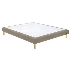 Sommier Déco Marron Glacé Confort Medium 15 Cm Avec Pieds Bultex Mediano