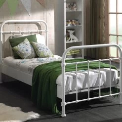 Lit Enfant En Métal Avec Sommier 90x200