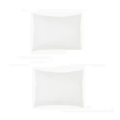 Lot De 2 Taies D'oreillers Blanches