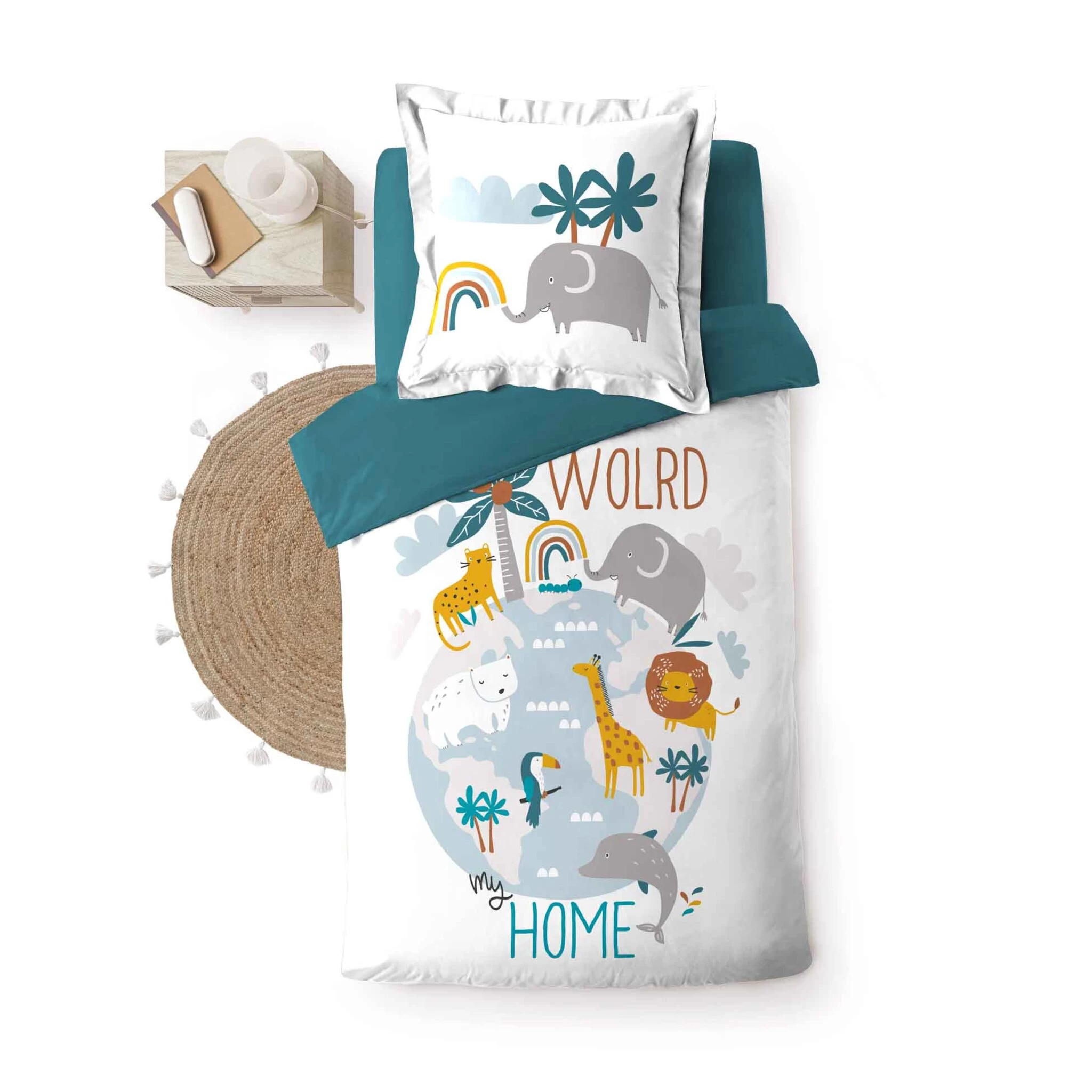 Parure De Lit Enfant Animalia 140x200 Cm – Image 2