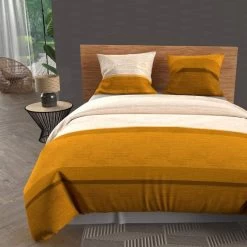 Parure De Lit Stripe Jaune