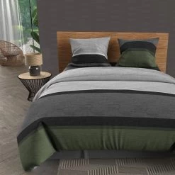 Parure De Lit Stripe Vert