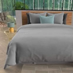 Parure De Lit Unie Bohème Gris