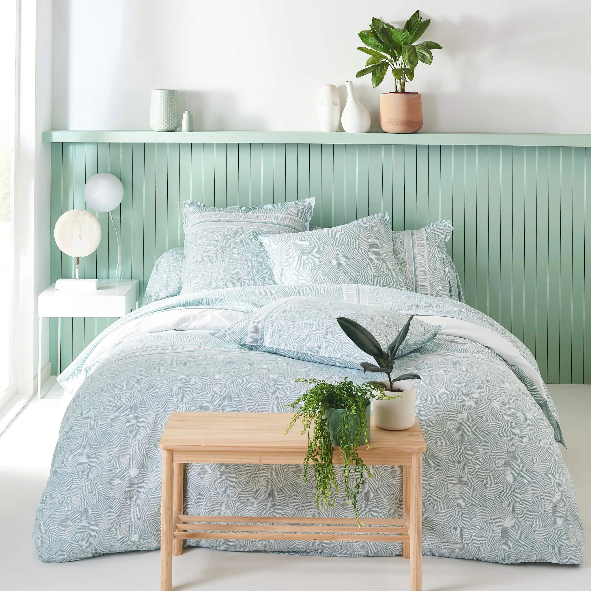 Parure De Lit Leo écume - Tradilinge