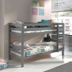 Lit Superposé Enfant En Bois Massif 90x200 Cm - LT2041