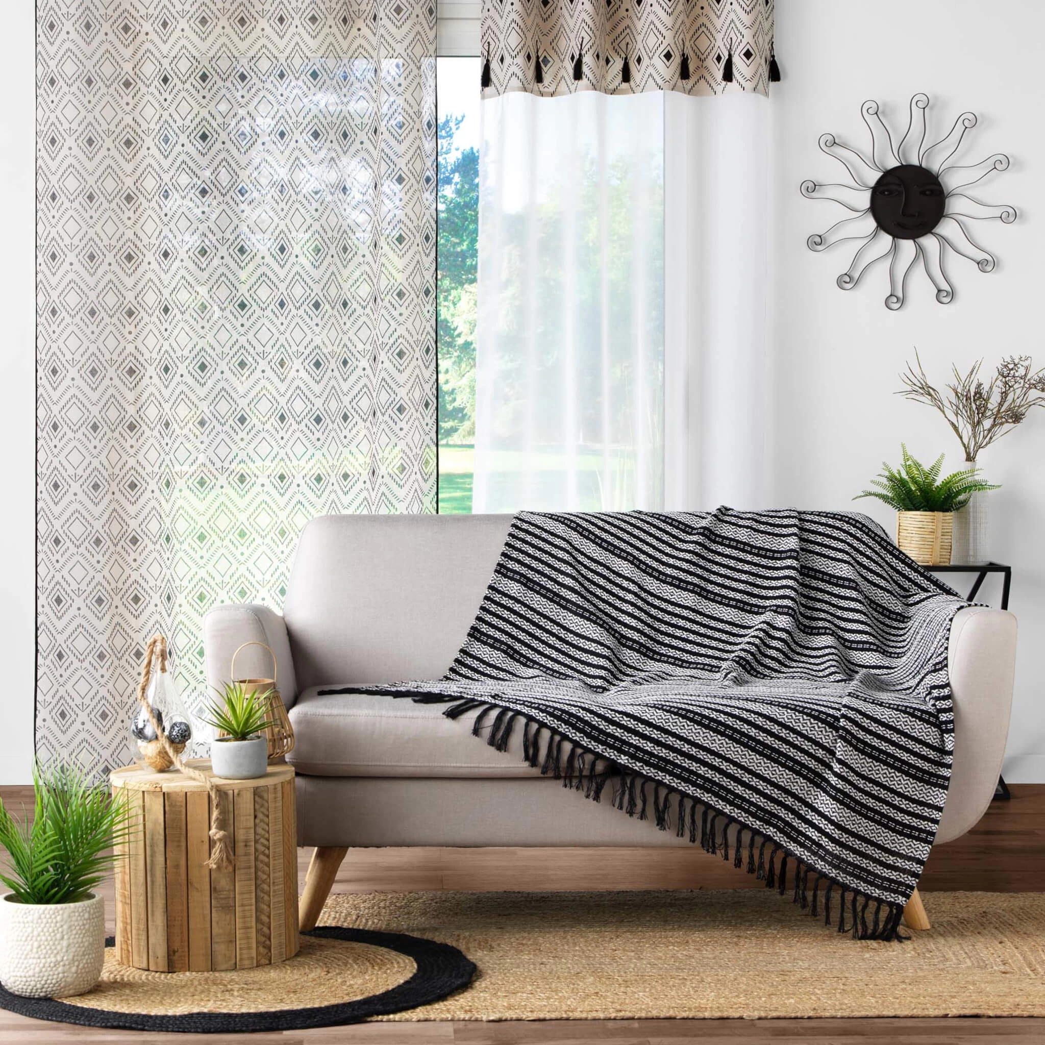 Plaid à Franges En Coton Tissia 125x150 Cm – Image 2