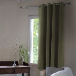 Lot De 2 Rideaux Occultants à œillets Kaki