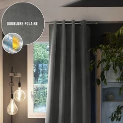 Rideau Occultant Thermique à œillets 140x260