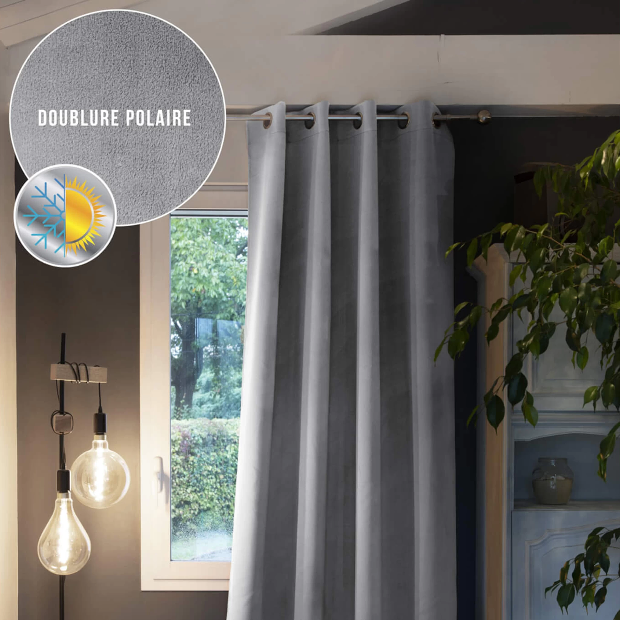 Rideau Occultant Thermique à œillets 140x260 – Image 2