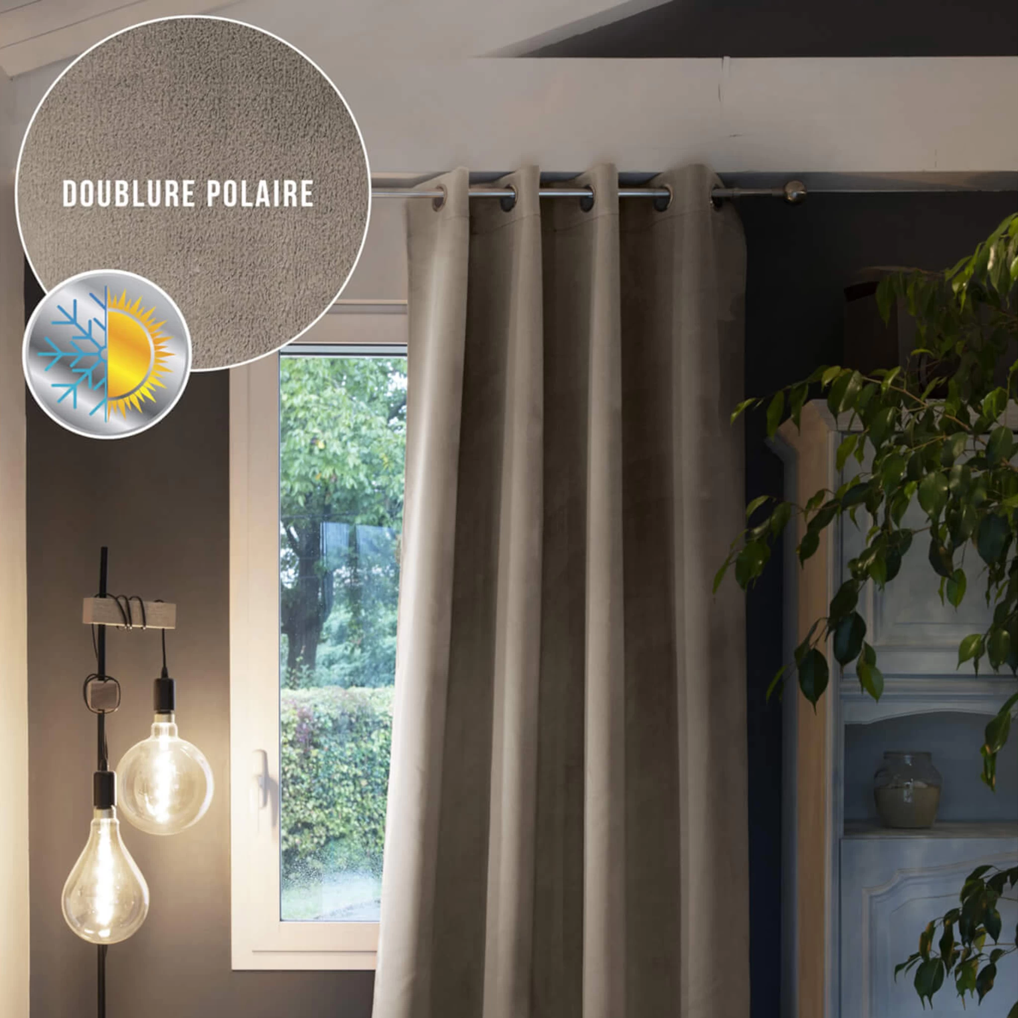 Rideau Occultant Thermique à œillets 140x260 – Image 3