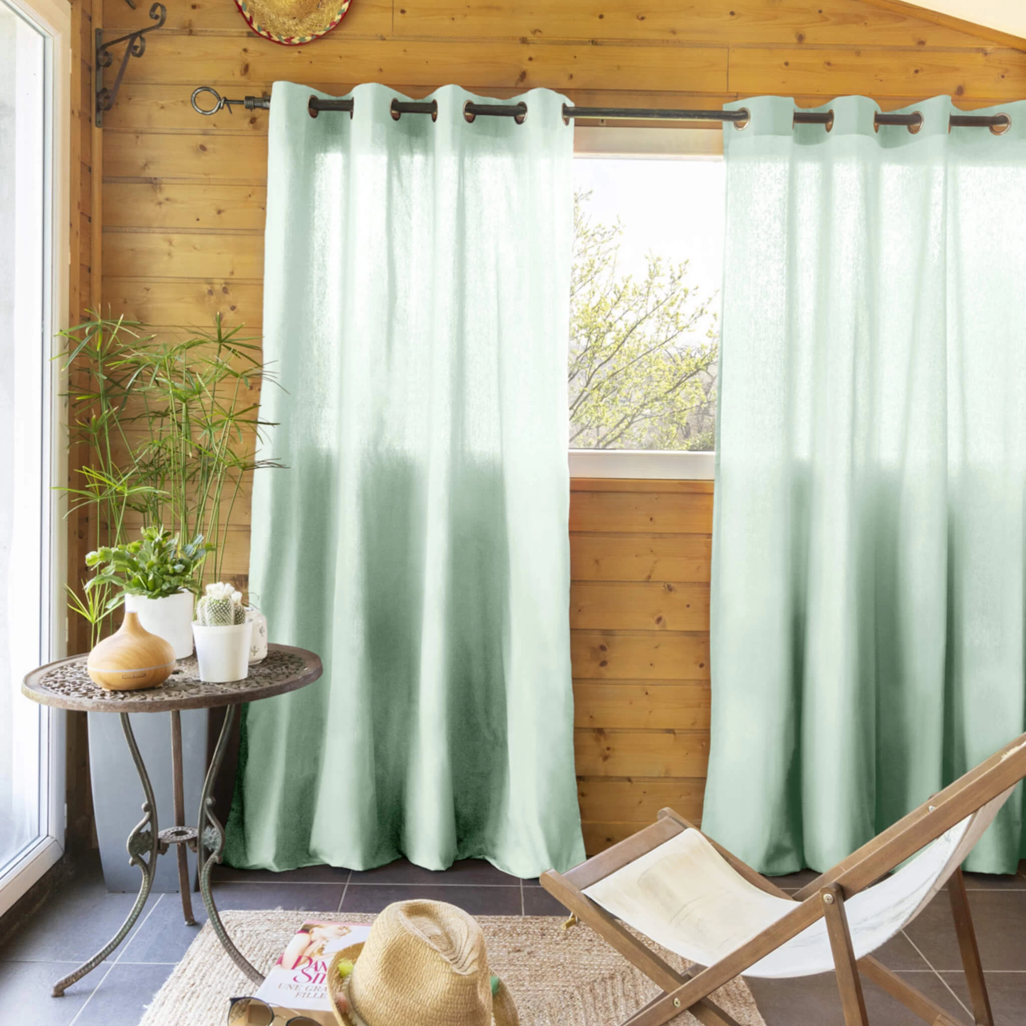 Lot De 2 Rideaux Tamisants à œillets 140x260 – Image 6