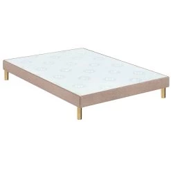 Sommier Déco Merinos Beige 15 Cm Avec Pieds