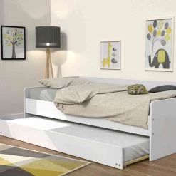 Lit Gigogne En Bois Blanc - LT14027