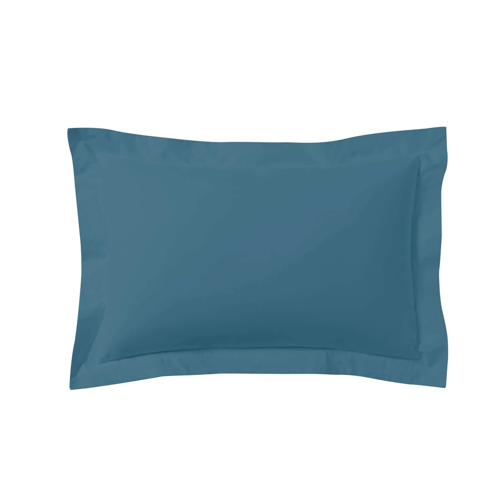 Lot De 2 Taies D'oreillers Bleu Minéral 100% Coton Biologique – Image 4