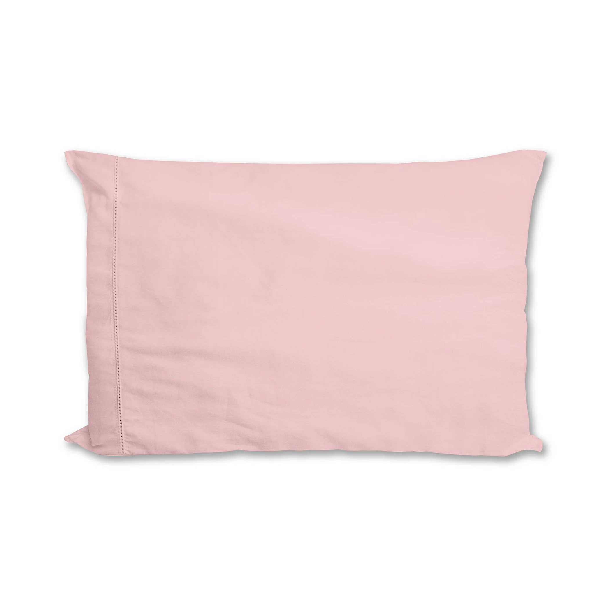 Lot De 2 Taies D'oreillers En Coton Percale Rose – Image 2