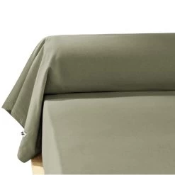 Taie De Traversin Flanelle Kaki 85x185
