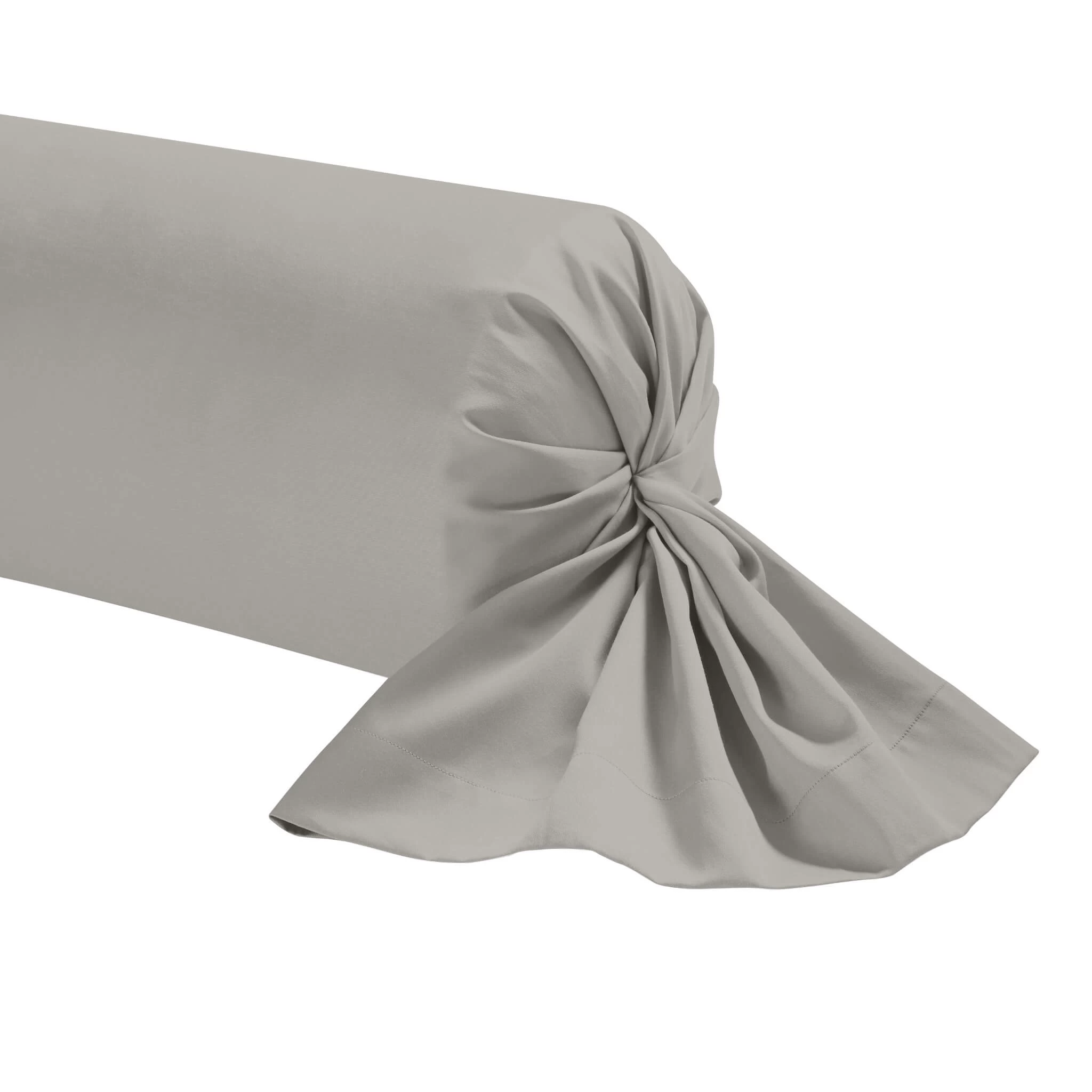 Taie De Traversin Gris Mastic 100% Coton