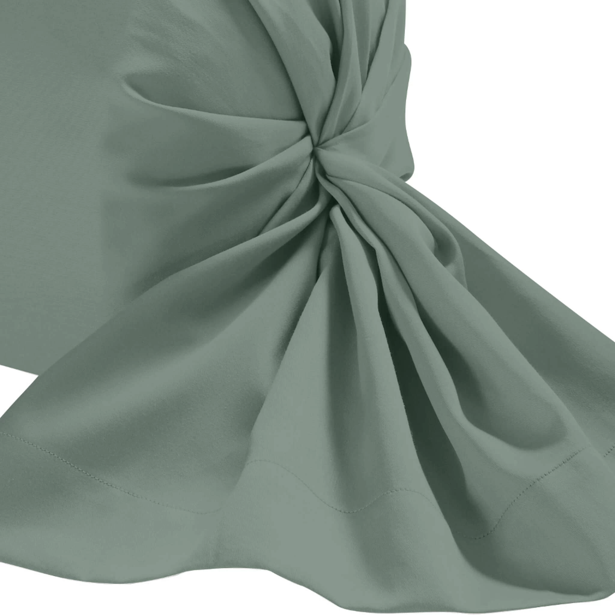 Taie De Traversin Vert De Gris 100% Coton – Image 2