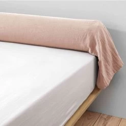 Taie De Traversin Double Gaze De Coton Rose
